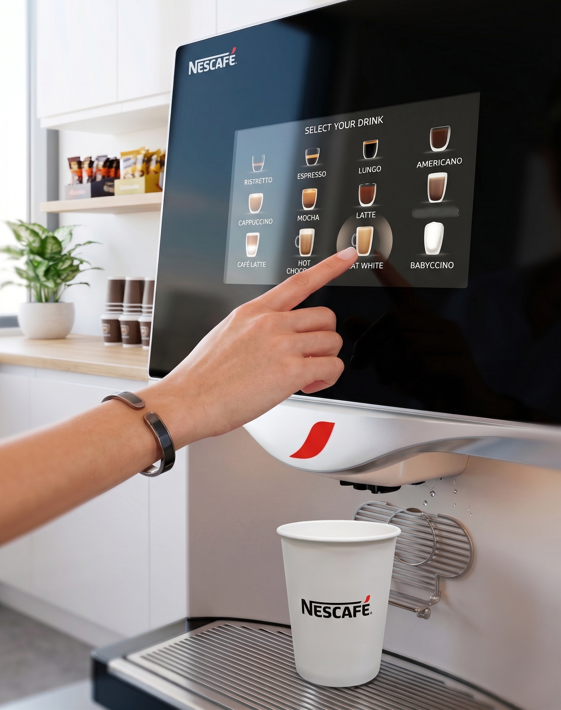 NESCAFÉ office coffee machine in use